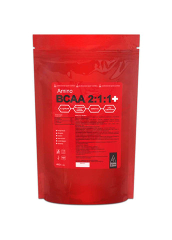 Амінокислота BCAA для спорту Amino BCAA 2:1:1+ 400 г 13 servings Яблуко AB PRO (253397451)