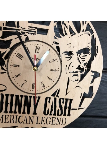 Концептуальные настенные часы из дерева «Johnny Cash» 7Arts (253566102)