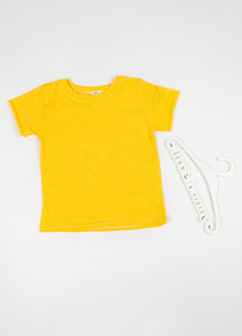 Желтая летняя футболка с коротким рукавом Little Bunny