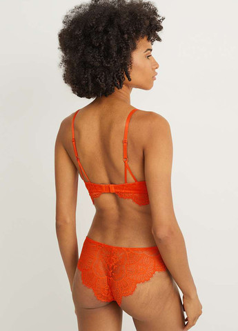 Оранжевый бралетт бюстгальтер C&A без косточек полиамид