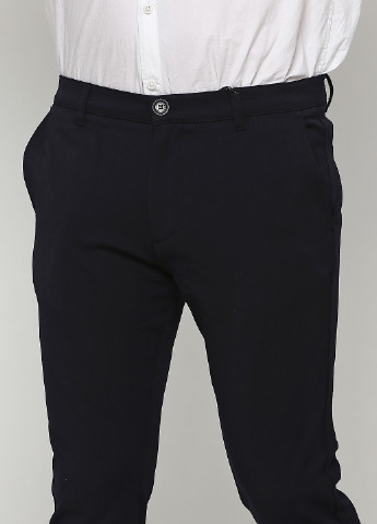 Темно-синие кэжуал демисезонные прямые брюки Tailored Originals