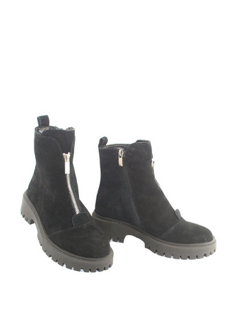 Осенние ботинки Mila на тракторной подошве, с молнией из натуральной замши