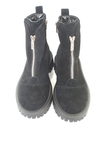 Осенние ботинки Mila на тракторной подошве, с молнией из натуральной замши
