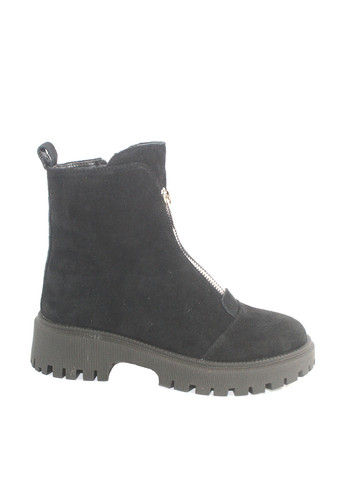 Осенние ботинки Mila на тракторной подошве, с молнией из натуральной замши