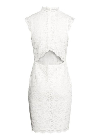 Білий коктейльна сукня H&M однотонна