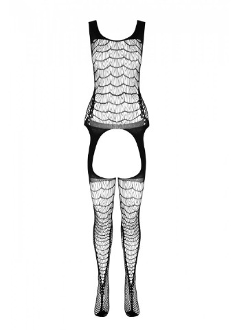 Сетчатый телесный бодистокинг с двойным плетением и подвязками CA007 Casmir (255459133)