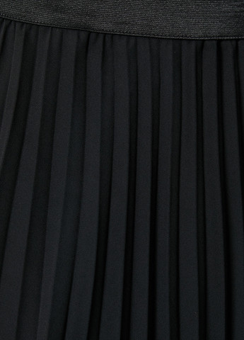 Черная кэжуал однотонная юбка KOTON плиссе