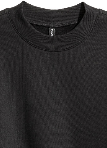 Свитшот H&M - крой надпись черный кэжуал - (197664571)