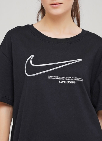 Чорна всесезон футболка Nike W Nsw Tee Boy Swoosh