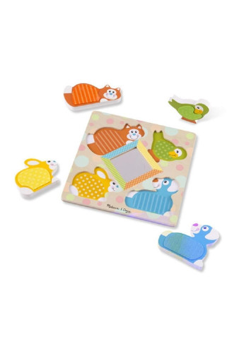 Іграшка, що розвиває Дзеркальний формовий пазл з пухнастими домашніми тваринами (MD1898) Melissa&Doug (254067235)