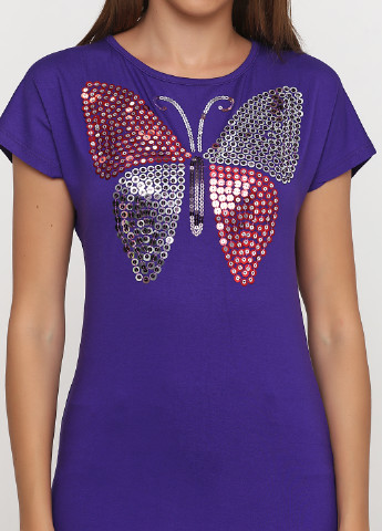 Фиолетовая летняя футболка Gorgo