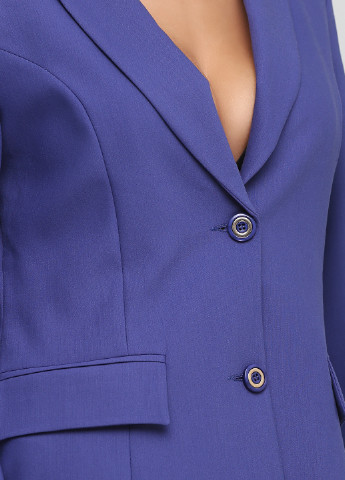 Костюм (жакет, брюки) MISCHKA брючный однотонный фиолетовый кэжуал хлопок