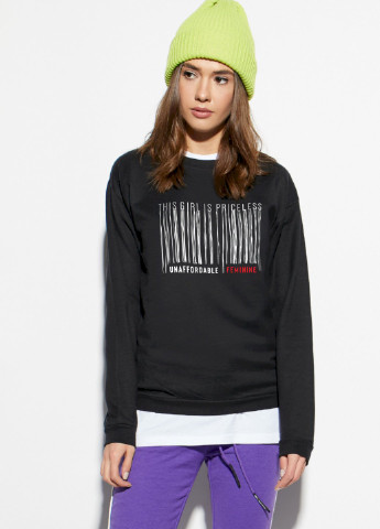 Чорний світшот basic YAPPI (201487978)