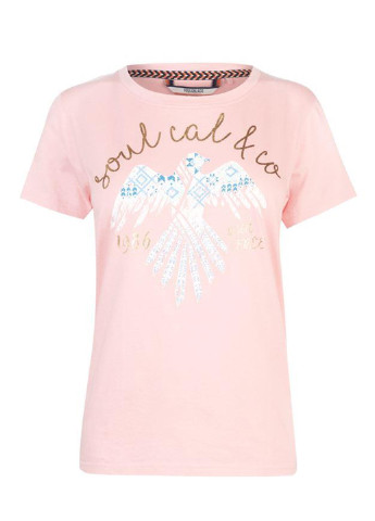 Коралловая летняя футболка Soulcal & Co