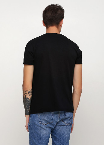 Чорна футболка з коротким рукавом No Brand