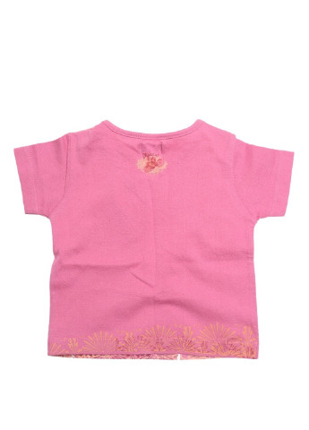 Розовая летняя футболка с коротким рукавом Naf Naf