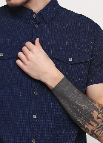 Темно-синяя кэжуал рубашка с геометрическим узором Firetrap
