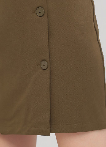 Оливковая (хаки) кэжуал однотонная юбка Minimum на запах
