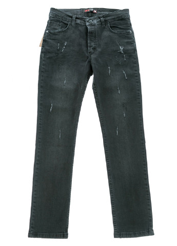 Грифельные демисезонные прямые джинсы Time of Style