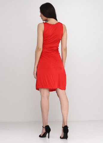 Красное кэжуал платье Roberto Cavalli однотонное