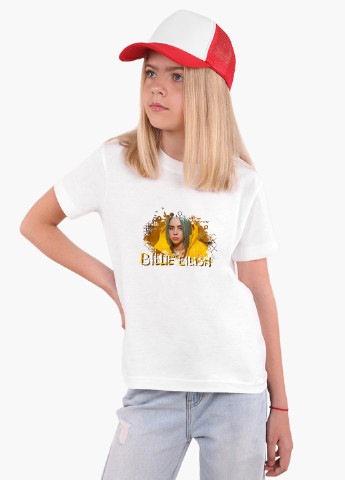 Белая демисезонная футболка детская билли айлиш (billie eilish) белый (9224-1215) 164 см MobiPrint