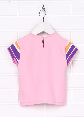 Розовая летняя футболка с коротким рукавом Take Two