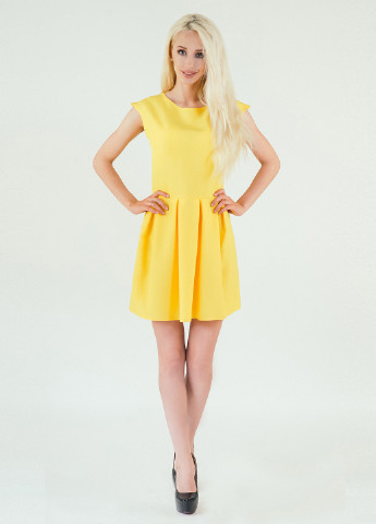 Желтое кэжуал платье Podium однотонное