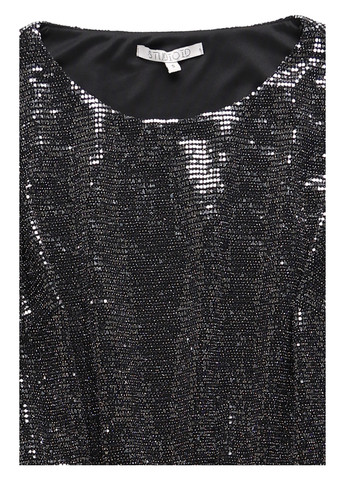 Черное кэжуал платье а-силуэт STUDIO ID однотонное