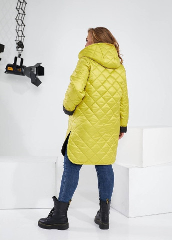 Жовта зимня жіноче пальто Hand Made