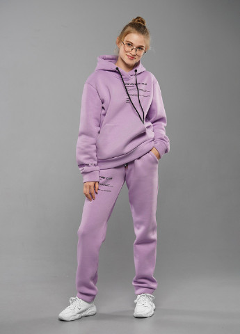 Бузковий зимовий спортивний костюм з написами Sinthia (210694175)