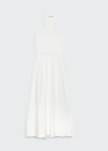 Білий кежуал сукня сукня-майка Stradivarius однотонна