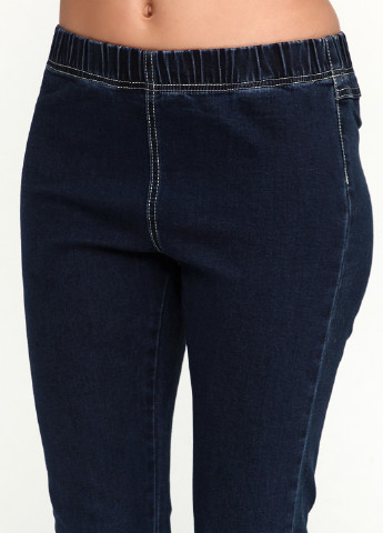 Темно-синие демисезонные зауженные джинсы Intown