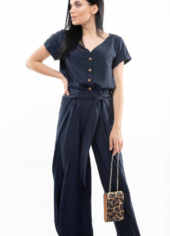 Синяя блуза бэтти бл 0421 темно синий Ри Мари