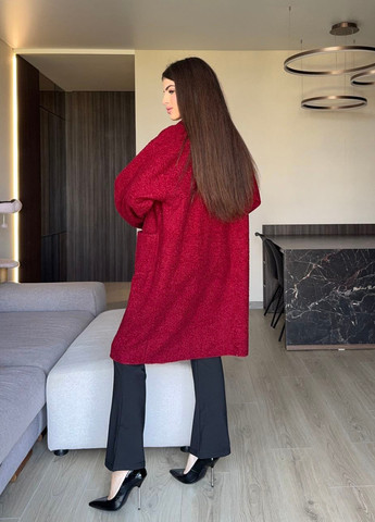 Бордове демісезонне Пальто двобортне No Brand