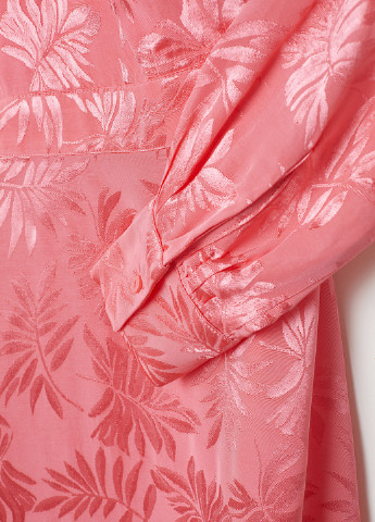 Розовое кэжуал платье H&M однотонное