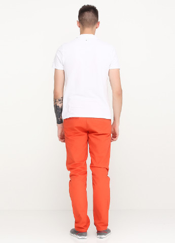 Оранжевые кэжуал демисезонные прямые брюки VIN