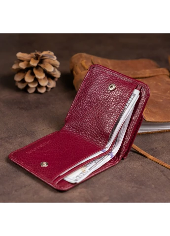 Женский кожаный кошелек 9,5х9х1 см st leather (229460119)