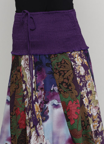 Фиолетовая кэжуал цветочной расцветки юбка Bong Wah клешированная