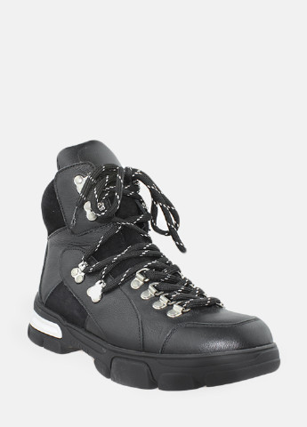 Зимние ботинки rf2066 черный Favi из натуральной замши