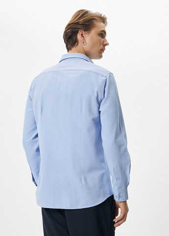 Голубой кэжуал, классическая рубашка однотонная KOTON