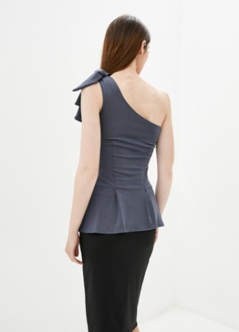 Сіра демісезонна жіноча блузка з бантиком jain Podium