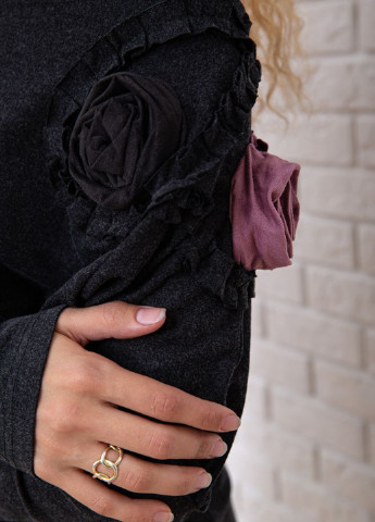 Темно-сіра кежуал сукня Ager меланжева