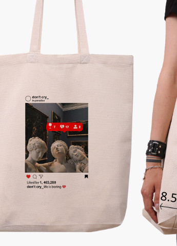 Эко сумка шоппер белая Ренессанс Скульптуры в Instagram (Renaissance) (9227-1589-WTD) Еко сумка шоппер біла 41*39*8 см MobiPrint (215943724)