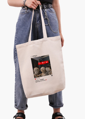 Эко сумка шоппер белая Ренессанс Скульптуры в Instagram (Renaissance) (9227-1589-WTD) Еко сумка шоппер біла 41*39*8 см MobiPrint (215943724)