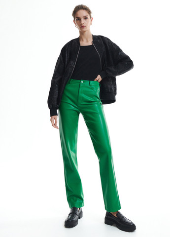 Зеленые кэжуал демисезонные зауженные брюки Reserved