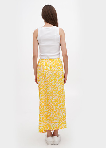 Желтая кэжуал цветочной расцветки юбка Glamorous