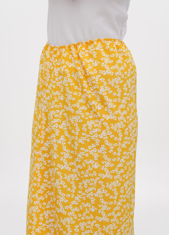 Желтая кэжуал цветочной расцветки юбка Glamorous
