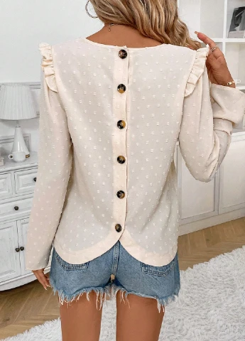 Кремовая блуза SHEIN
