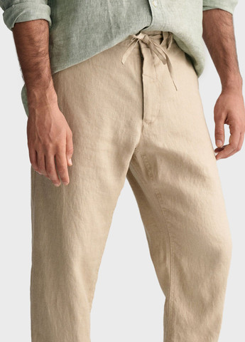 Бежевые кэжуал летние прямые брюки Gant