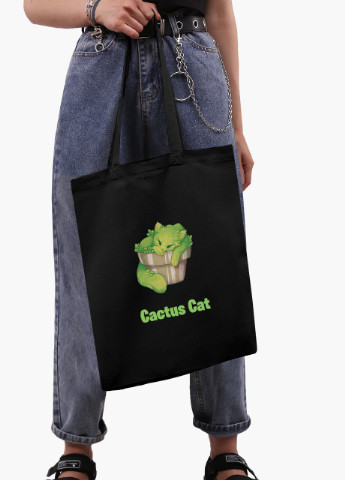 Еко сумка шоппер черная Экология (Ecology) (9227-1335-BK) MobiPrint (236390025)